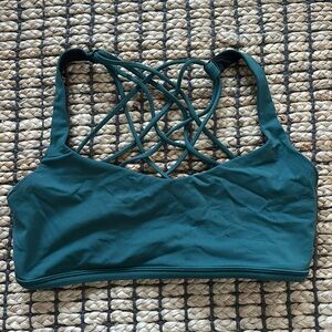 Lululemon Free to be wild strappy sports bra - teal - size 8